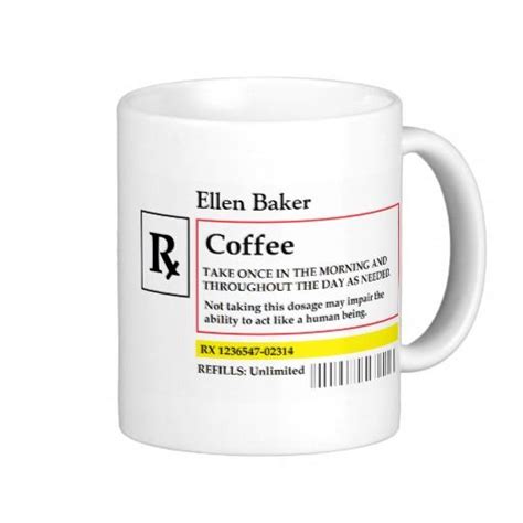 Personalized Coffee Prescription Mug Personalized Coffee Mugs
