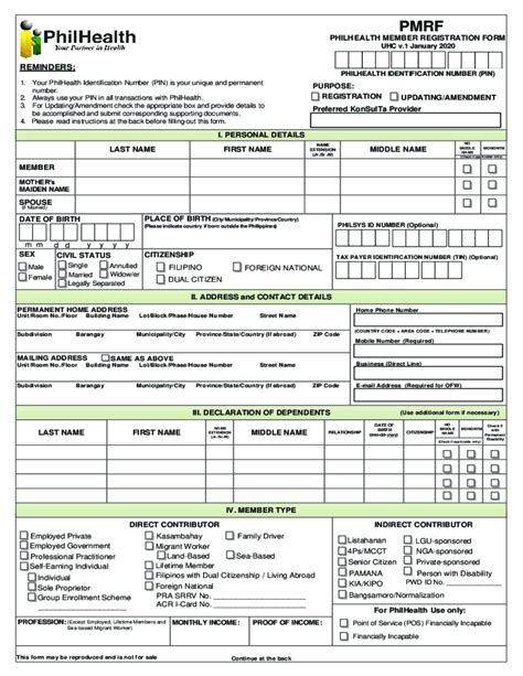 Pmrf Of Philhealth 2020 2024 Form Fill Out And Sign Printable Pdf