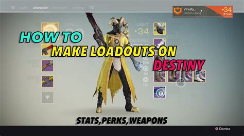 How To Create Loadouts On Destiny Tips For Stats Perks Armor YouTube