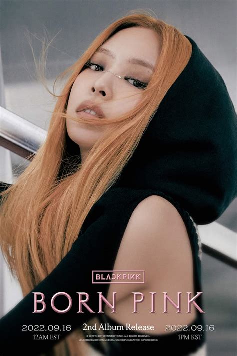 Blackpink ‘born Pink Jennie Concept Poster Black Rose Photo