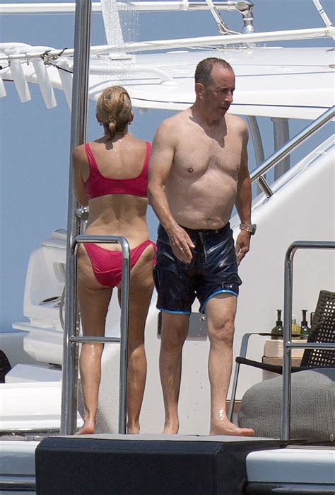 Shirtless Jerry Seinfeld Wife Jessica Rinse Off Aboard Yacht