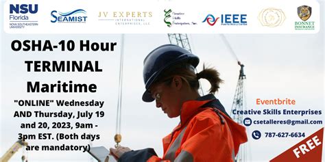 Free Online Osha 10 Hours Terminal Maritime