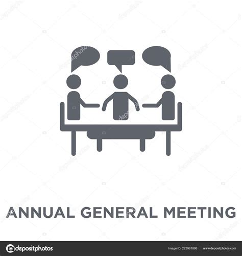 Annual General Meeting Agm Icon Annual General Meeting Agm Design Stock