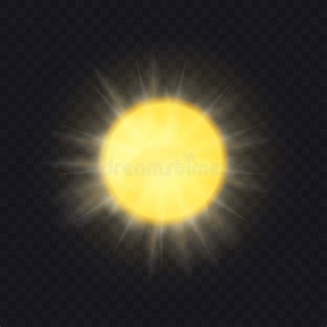 Realistic Cartoon Solar Sun Stock Vector Illustration Of Sunshine
