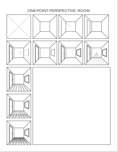 Dawn Pedersen Artist One Point Perspective Worksheets