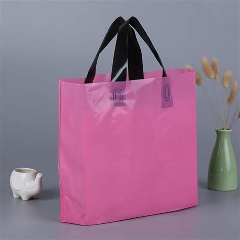 500pcslot Custom Logo Printed Plastic Packing Shopping Bags With