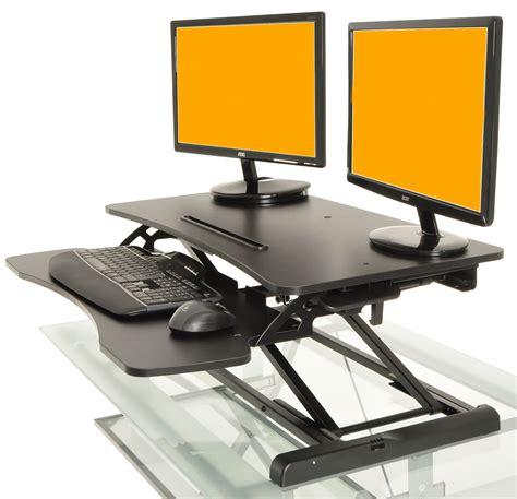 Item 7147418 vari electric standing desk, 48w, butcher block. Desktop Tabletop Standing Desk Adjustable Height Sit to ...