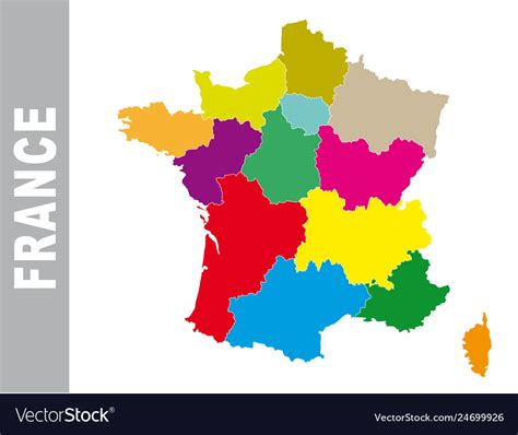 Colorful France Administrative And Political Map Vector Image