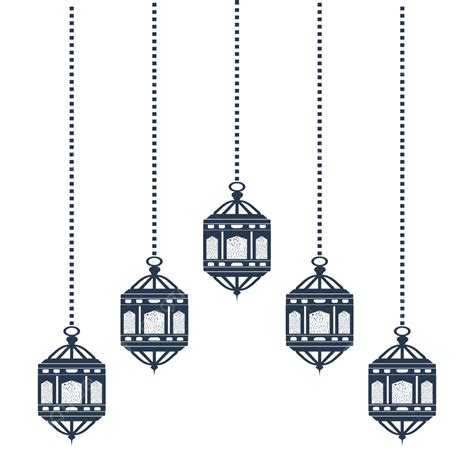 Ramadan Elements Vector Design Images Blue Ramadan Elements Png Png