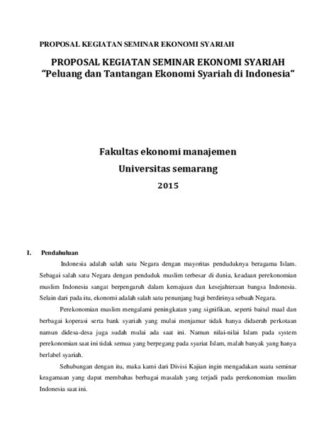 Doc Proposal Kegiatan Seminar Ekonomi Syariah Masitoh Santy