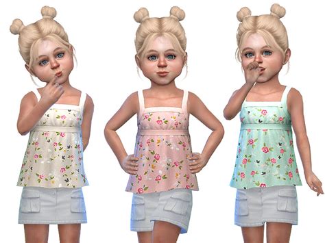 Tank Top For Toddler Girls 01 The Sims 4 Catalog