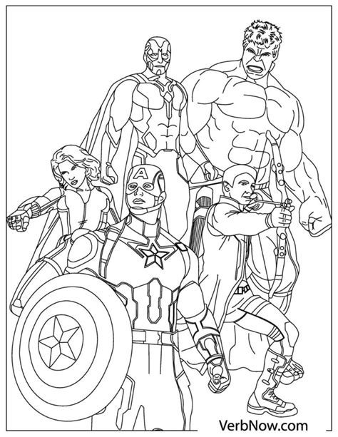 Free AVENGERS Coloring Pages Your Kids Will Love (Download PDFs) - VerbNow