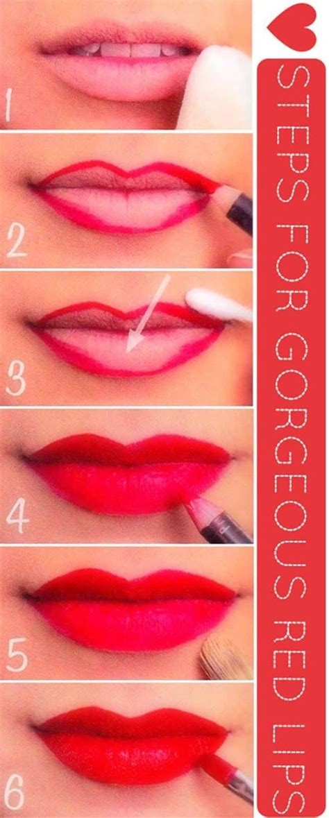 Lip Makeup Step By Step Pictures Wavy Haircut