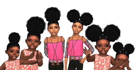 All The Best Sims 4 Cc — Ebonixsims Ebonix Babygirl Afro Puffs Hey My