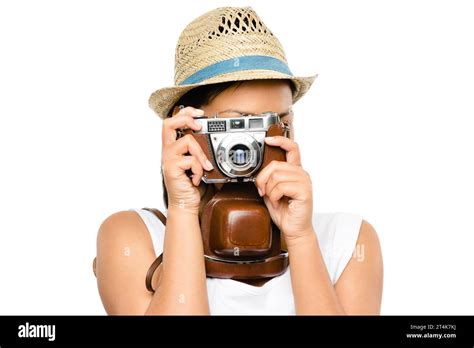 You wont believe your eyes. a young woman taking photos using her