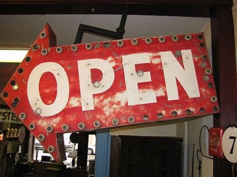 Vintage Lighted Signs Vintage Open Sign Vintage Marquee Sign Arrow