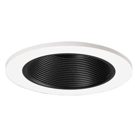 Halo 3 In Black Recessed Ceiling Light Baffle And White Trim 3003whbb