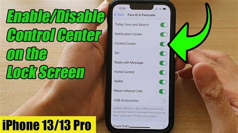 Iphone 1313 Pro How To Enabledisable Control Center On The Lock