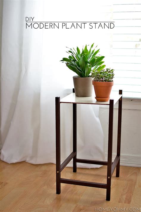 Although it is a small plant stand, you still need to consider the color of it so that it can get along well with the other colors available in that room. DIY Modern Plant Stand - Homey Oh My