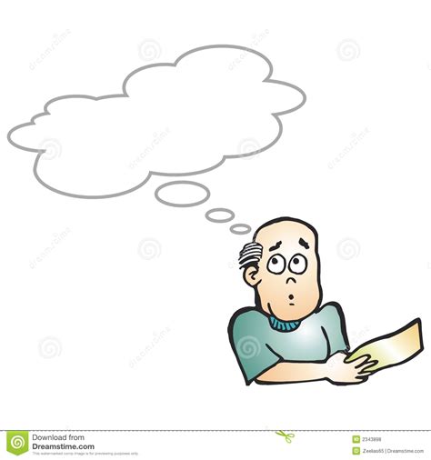 Man Thinking Stock Vector Illustration Of Picture