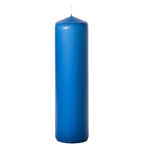 Colonial Blue 3 X 12 Unscented Pillar Candles Unscented Candles