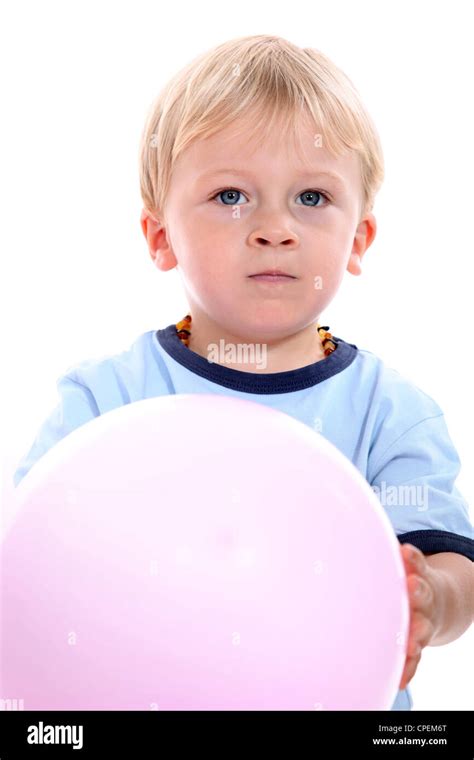 Young Boy Holding Ball Stock Photo Alamy