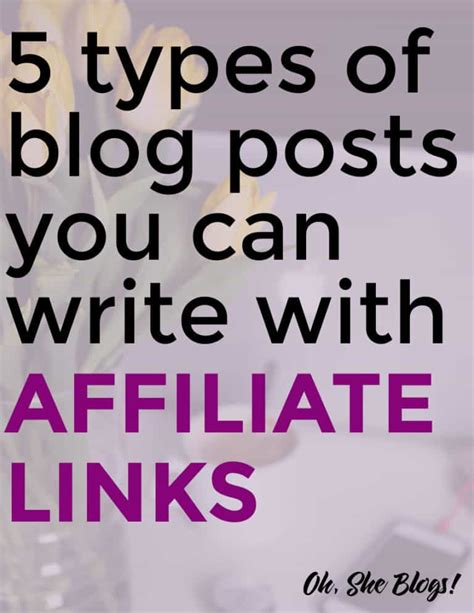 How To Write Blog Posts With Affiliate Links Oh She Blogs