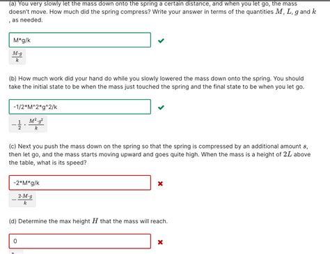 Solved A Spring With Stiffness K And Relaxed Length L Stands