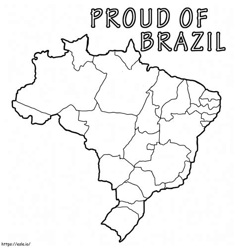 brasil mapa 1 para colorear