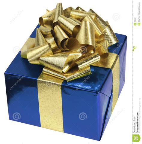 Blue present stock image. Image of present, gift, anniversary - 129411