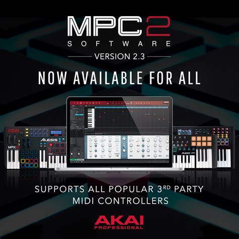 Akai Professional releases MPC Software 2.3 incl. TubeSynth, Bassline ...