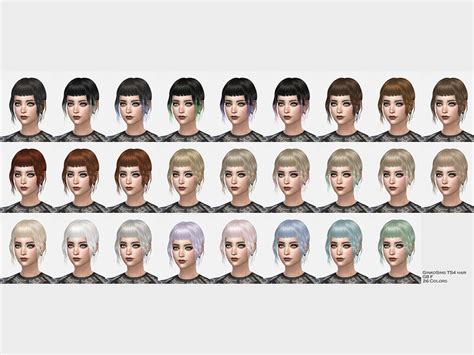 Ts4 Cc Female Hair G8 от Daisy Sims The Sims Creative Club