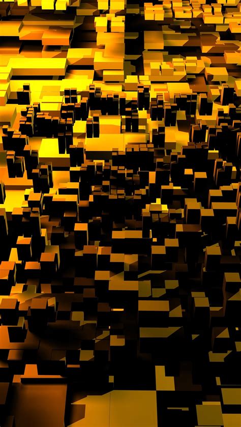 3d Golden Abstract Cubes Wallpaper 8k Hd Id3582