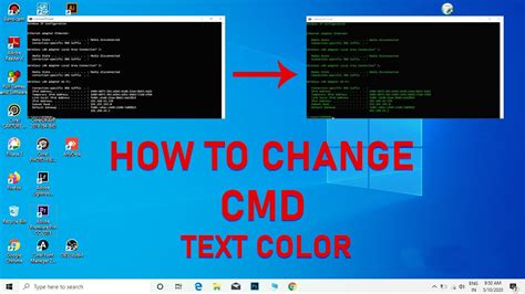 How To Change Command Promptcmd Text Color Youtube