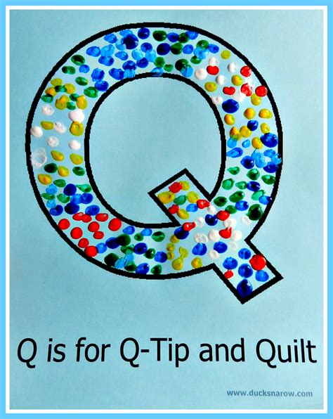 Paint With Q Tips Letter Q Preschool Activity Ducks N A Row