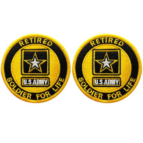 Army Patch Us Army Retired Soldier For Life Full Color Embroidery
