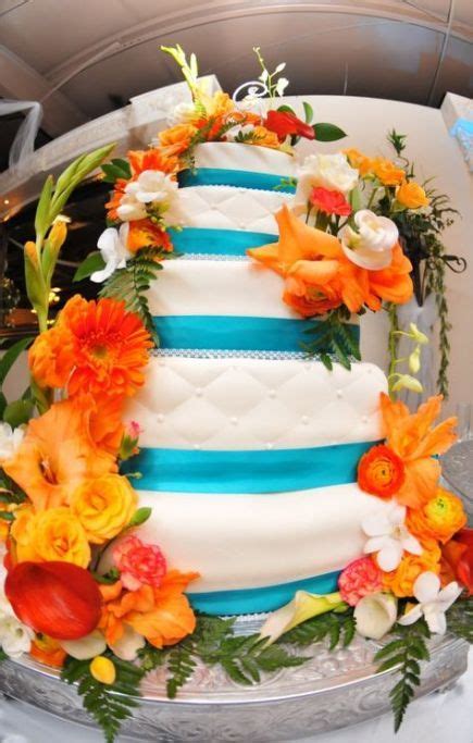 Best Wedding Cakes Teal Orange 42 Ideas Cool Wedding Cakes Orange