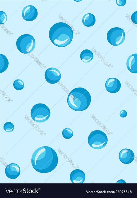 Water Bubbles Seamless Pattern Abstract Royalty Free Vector