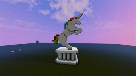 Minecraft Tutorials Ep 10 Unicorn Statue Youtube