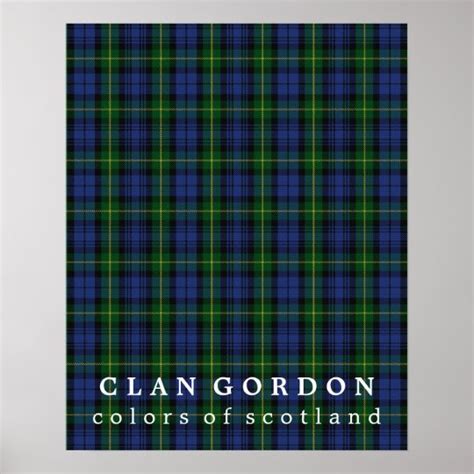 Clan Gordon Colors Of Scotland Tartan Poster
