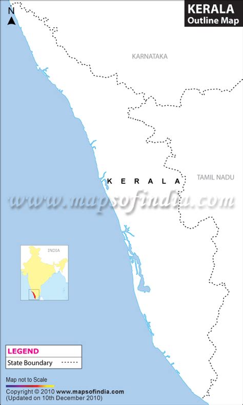 Kerala Outline Map Blank Map Of Kerala