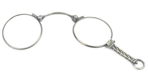Antique Sterling Silver Lorgnette For Chatelaine