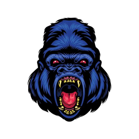 Printed Vinyl Aggressive Gorilla Ape Shouting Stickers Factory