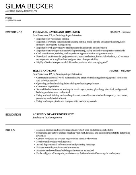 Construction Superintendent Resume Examples Template - vrogue.co