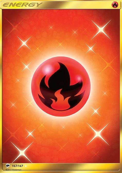 Golden Fire Energy Pokemon Card Printable Cards