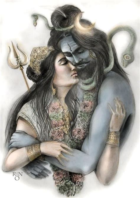 Shiva And Parvati By Rinrio On Deviantart In 2020 Shiva Parvati