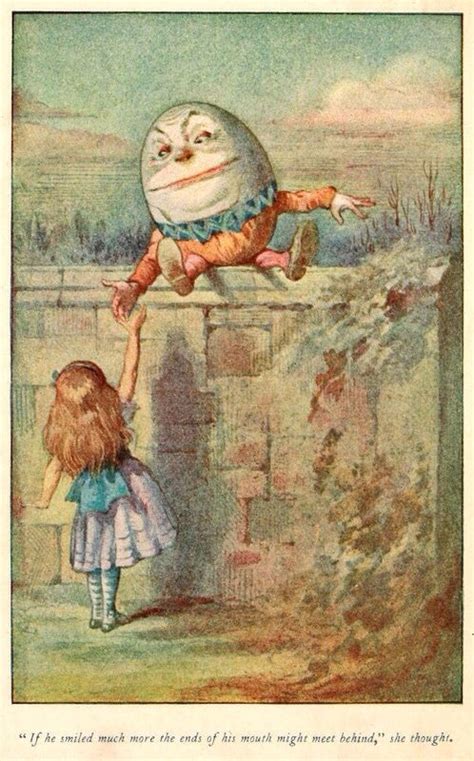 Humpty Dumpty Alice In Wonderland Illustrations Alice In Wonderland