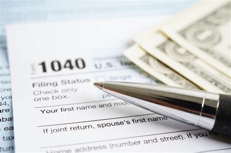 Formulário De Imposto 1040 Conceito De Finanças De Negócios De