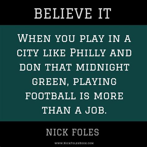 Nick foles praises frank reich. When you play in a city like Philly and don that midnight green, playing football is more than a ...