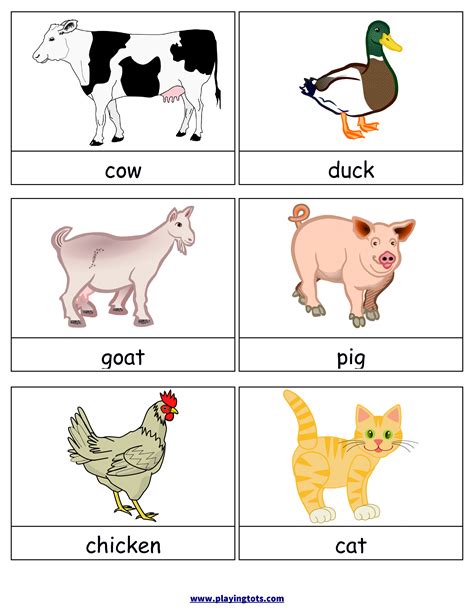 Free Printable Animals Flash Cards Flashcards For Kids Animal
